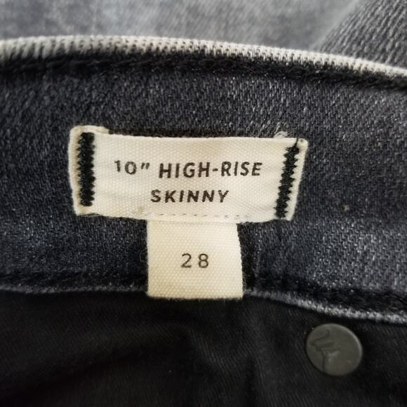 Madewell Women's 10 Inch High Rise Skinny Jeans Gray Size 28 / 6 - Picture 5 of 10